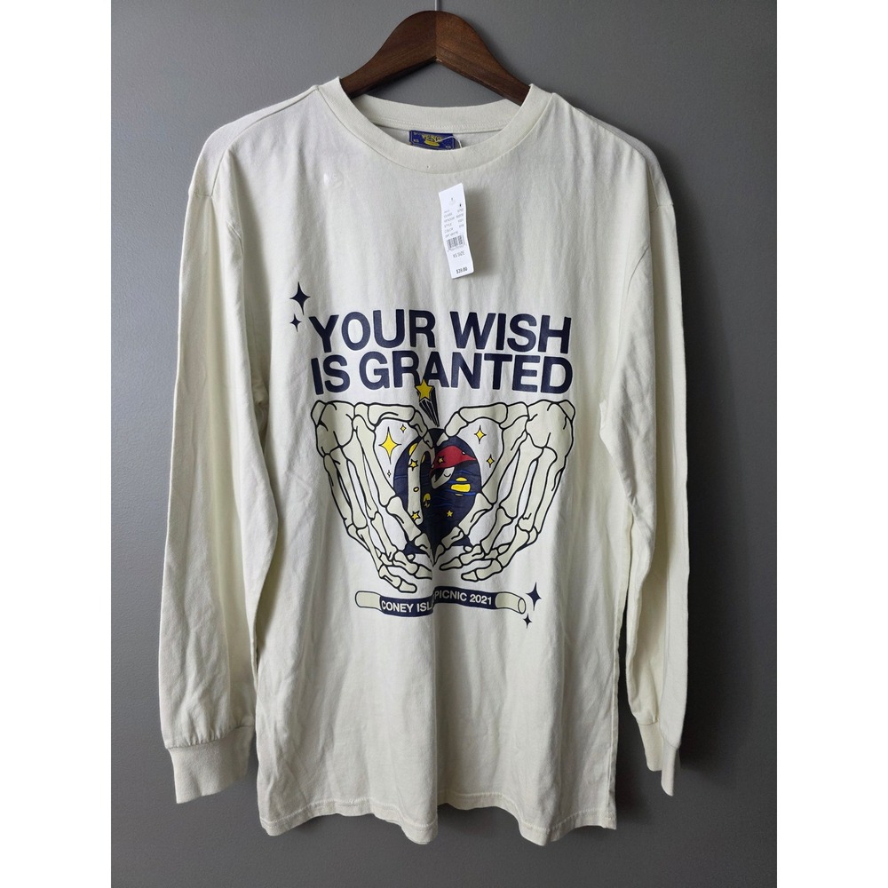 Coney Island Picnic 2021 Your Wish Is Granted Graphic Long Sleeve Tee White XS